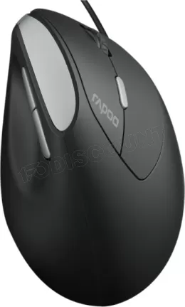 Photo de Souris filaire ergonomique Rapoo EV200 (Noir)