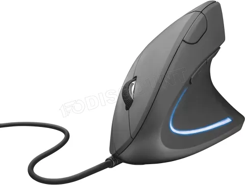 Photo de Souris filaire ergonomique Trust Verto (Noir)