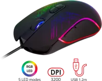 MARS GAMING Souris sans fil Gamer MMW RGB (Noir)