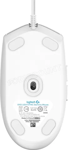 Photo de Souris filaire Gamer Logitech G102 LightSync RGB (Blanc)