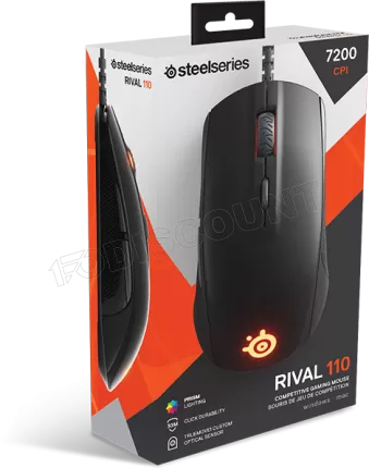 Photo de Souris filaire Gamer SteelSeries Rival 110 RGB (Noir)