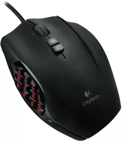 Photo de Souris filaire Logitech gaming Mouse G600 M.M.O. (Noir)