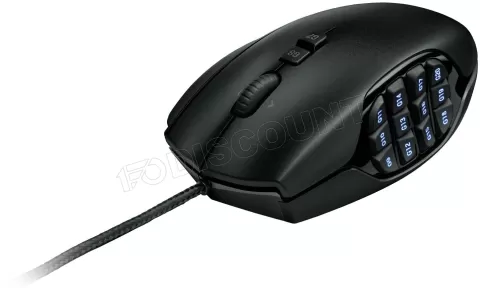 Photo de Souris filaire Logitech gaming Mouse G600 M.M.O. (Noir)