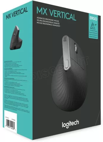 Souris sans fil Bluetooth ergonomique Logitech MX Vertical (Noir