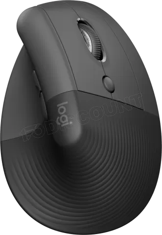 Photo de Souris sans fil Bluetooth ergonomique verticale Logitech Lift Business pour droitier (Noir)
