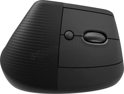 Photo de Souris sans fil Bluetooth ergonomique verticale Logitech Lift pour droitier (Noir)