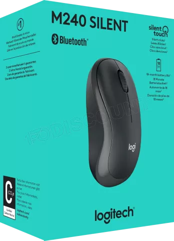 Photo de Souris sans fil Bluetooth Logitech M240 Silent (Noir)