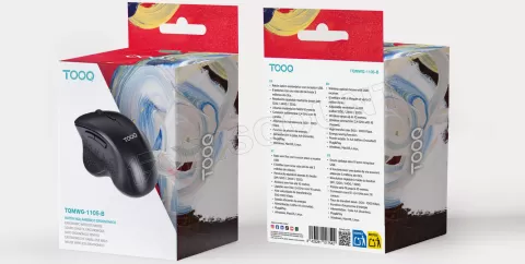 Photo de Souris sans fil ergonomique Tooq TQMWG-1105-B (Noir)