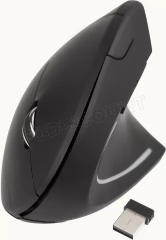 Photo de Souris sans fil ergonomique verticale Tooq TQMWG-1104-B (Noir)
