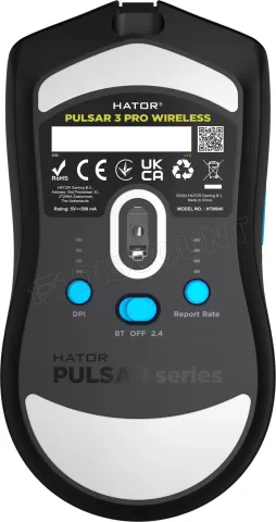 Photo de Souris sans fil Gamer Hator Pulsar 3 Pro RGB (Noir)