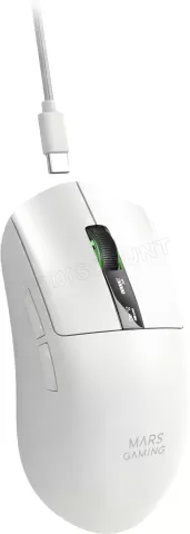 Photo de Souris sans fil Gamer Mars Gaming MMW-Elite (Blanc)