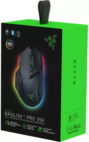 Photo de Souris sans fil Gamer Razer Basilisk V3 Pro 35K RGB (Noir)