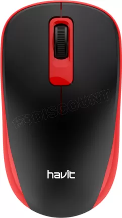 Photo de Souris sans fil Havit MS626GT (Noir/Rouge)
