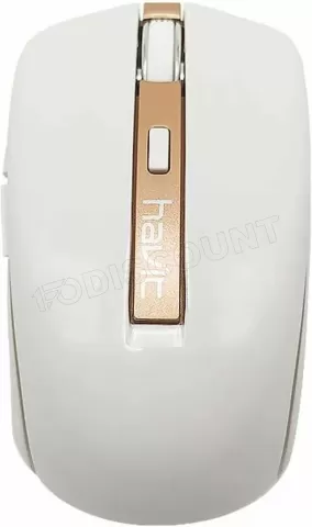 Photo de Souris sans fil Havit MS951GT (Blanc/Or)