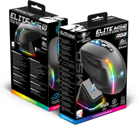 Photo de Souris sans fil Spirit of Gamer Elite M50 RGB (Noir)