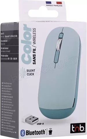 Photo de Souris sans fil T'nB Color 3 (Bleu)