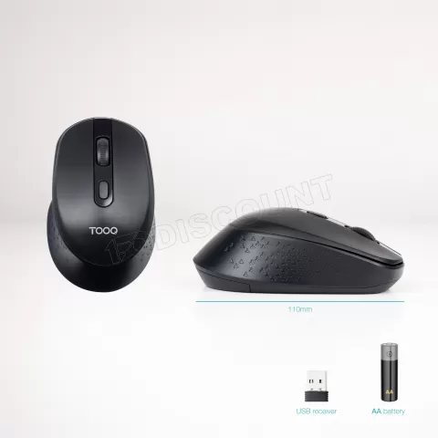 Photo de Souris sans fil Tooq TQMW-1101-B (Noir)