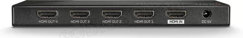Photo de Splitter HDMI Lindy 4 voies (Noir)