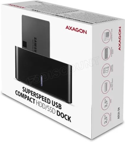 Photo de Station d'accueil Axagon ADSA-SN Compact pour S-ATA 2,5"/3,5" - USB 3.0