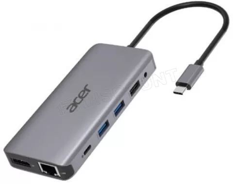 Photo de Station d'accueil portable USB-C 3.0 Acer 12-en-1 (Gris)