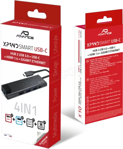 Photo de Station d'accueil portable USB-C 3.0 Advance Xpand Smart (Gris)