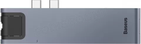 Photo de Station d'accueil portable USB-C 3.0 Baseus CaHub 7en1 pour Mac (Gris)