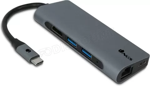 Photo de Station d'accueil portable USB-C 3.0 NGS Wonder Dock 7 (Gris)