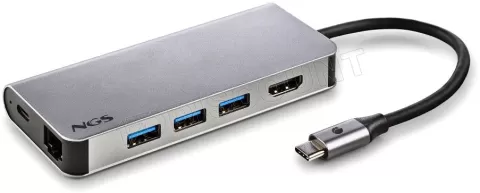 Photo de Station d'accueil portable USB-C 3.0 NGS Wonder Dock 8 (Argent)