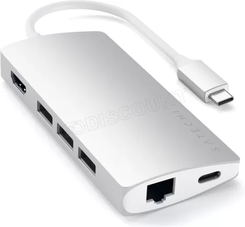 Photo de Station d'accueil portable USB-C 3.0 Satechi Multi-Port Adapter V2 (Argent)