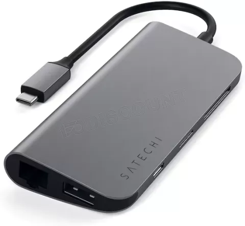 Photo de Station d'accueil portable USB-C 3.0 Satechi Multimedia Adapter (Gris)