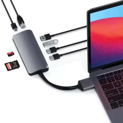 Photo de Station d'accueil portable USB-C 3.0 Satechi pour Mac (Gris)