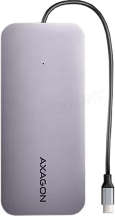 Photo de Station d'accueil portable USB-C 3.2 Axagon HMC-6GM2 avec lecteur SSD (Gris)