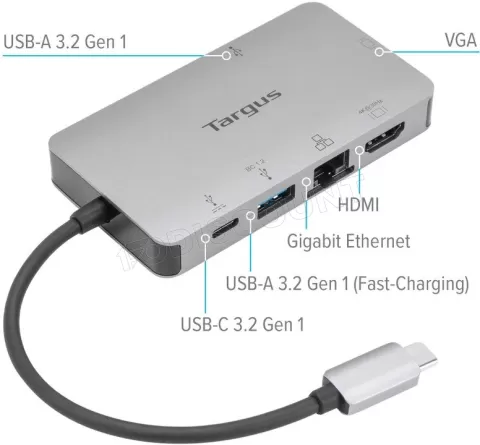 Photo de Station d'accueil portable USB-C 3.2 Targus Dock 419 (Gris)