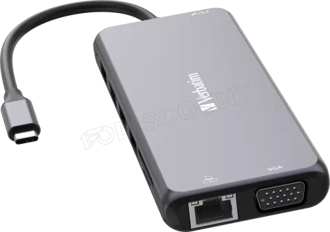 Photo de Station d'accueil portable USB-C 3.2 Verbatim Hub Pro Multiports 14 (Gris)