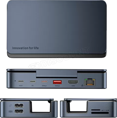 Photo de Station d'accueil portable USB-C Vention Gaming 9en1 (Noir)