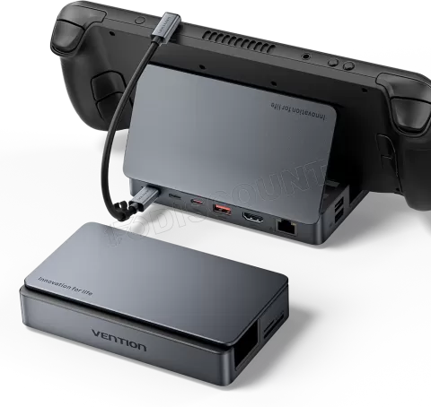 Photo de Station d'accueil portable USB-C Vention Gaming 9en1 (Noir)