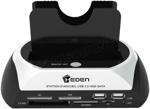 Photo de Station d'accueil USB 3.0 Heden pour disques durs S-ATA 3"1/2 et 2"1/2 + lecteur cartes mé