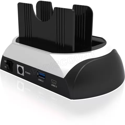 Photo de Station d'accueil USB 3.0 Heden pour disques durs S-ATA 3"1/2 et 2"1/2 + lecteur cartes mé