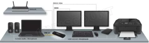 Photo de Station d'accueil USB-A 3.0 Startech HDV (Noir)