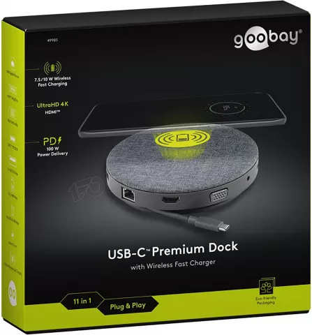 Photo de Station d'accueil USB-C 3.0 Goobay Multiport Dock (Gris)