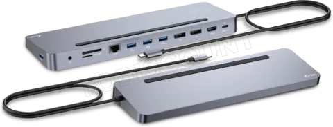 Photo de Station d'accueil USB-C 3.0 I-Tec Metal Ergonomic (Gris)