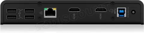Photo de Station d'accueil USB-C 3.0 Icy Box IB-DK2251AC avec alimentation (Noir)