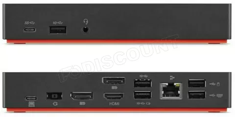 Photo de Station d'accueil USB-C 3.1 Lenovo ThinkPad USB-C Dock Gen 2 avec alimentation 90W (Noir)