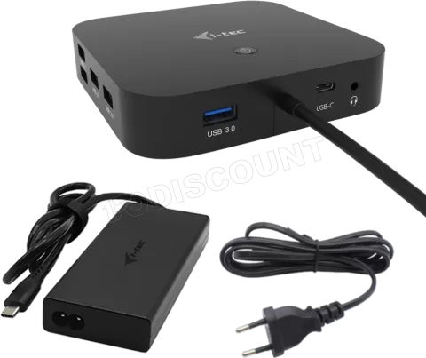 Photo de Station d'accueil USB-C I-Tec Dual Display Docking Station avec alimentation 100W (Noir)