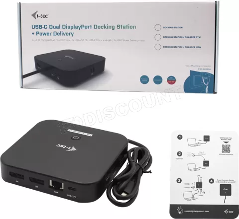 Photo de Station d'accueil USB-C I-Tec Dual Display Docking Station (Noir)