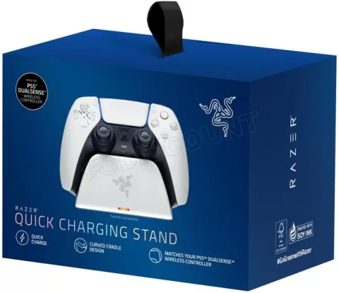 Photo de Station de charge Razer Quick Charging Stand pour PS5 (Blanc)