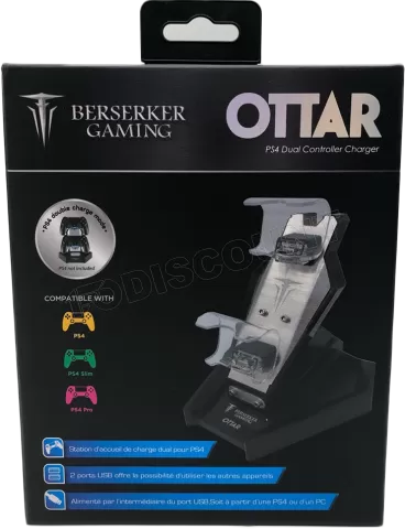 Photo de Station de recharge Berserker Gaming Ottar pour manettes PS4