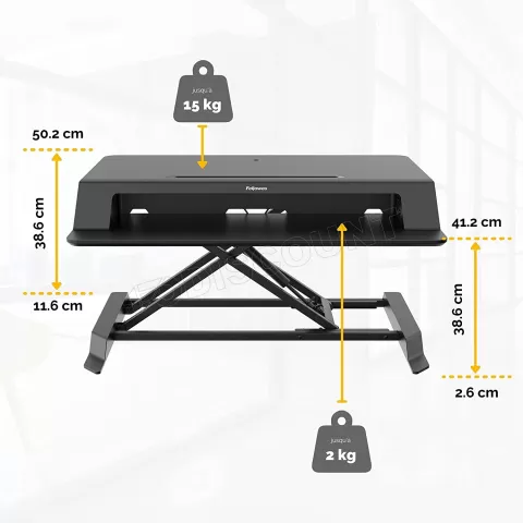 Photo de Station de travail Assis-Debout Fellowes Lotus LT (Noir)