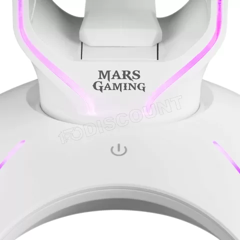 Photo de Support Casque Mars Gaming MHHPRO W RGB (Blanc)