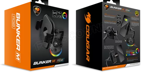 Support de téléphone à ventouse Cougar Bunker M RGB (Noir) à prix bas